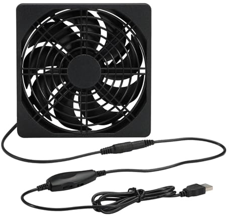 Ventilador de refrigeración USB de 12 cm, 5 V, 0,2 A, 2000 RPM con 2 rodamientos de bolas para una disipación eficiente del calor, eficiencia energética