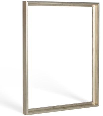 Bildershop-24 Schattenfugen - Rahmen Lemgo für Keilrahmenbilder und Leinwände 30x40cm Silber Antik