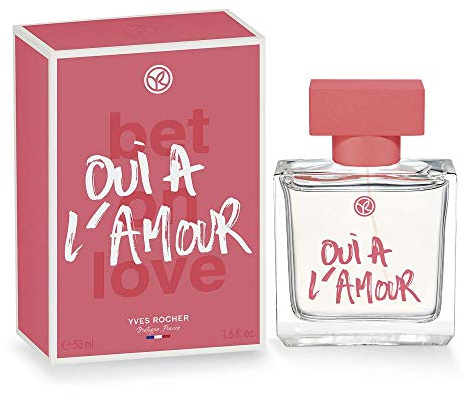 Yves Rocher OUI À L'AMOUR - Eau de Parfum - Frisch und strahlend mit Engelwurz, Rose und Zedernholz - Prickelnder Duft - 50 ml