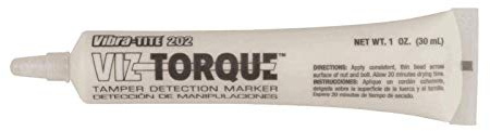 Vibra-Tite® | Viz-Torque® 202 Schraubensicherungslack | Manipulationssiegel | Siegellack | Garantiesiegel – Inhalt: 30 ml | Farbe: Weiß