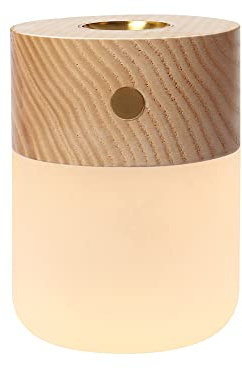 Wood Aromatherapy Diffuser Warm Light Rechargeable for Bedroom(White Ash)