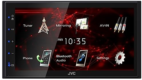 JVC KW-M180BT Bluetooth Car Stereo Receiver with USB Port – 6.75 Touchscreen Display - AM/FM Radio - MP3 Player Double DIN – 13-Band EQ