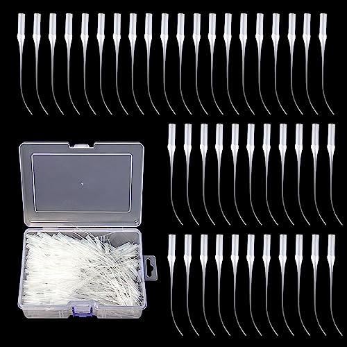 Sixfolo 351 Stück Kleber Mikrospitzen Kunststoffkleber Flaschenspitzen Leim Extender Kleber Micro Tips mit Aufbewahrungsbox Präzision Applikator für Handwerk, Klebespender,12 cm Lang