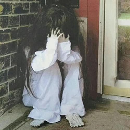 SUPYINI Weinende Geister Dekoration Halloween, Klang und Berührungsaktivierter Gruseliger Geist, Zitternde und Weinende Zitternde Puppe, Geister Requisite (A)