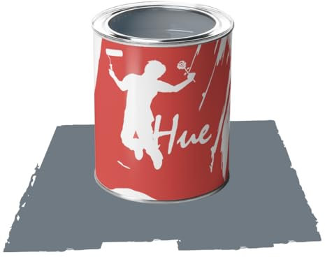 VERNICE HUE Pittura acrilica lavabile per interni ecologica colori formato 0,75 L Grigio Londra