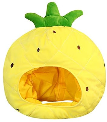 ibasenice 1pc Adorable Pineapple Headgear Funny Fruit Shape Hat for Parties for Halloween Costume Events and Photo Props Comfortable and Eye-catching Design