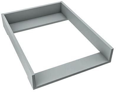 regalik Wickelaufsatz für Kullen von IKEA für 40 cm Kommoden, Aschgrau | Abnehmbar Wickelkommode Aufsatz, Wickeltischaufsatz mit Geraden Frontplatten, einfache Montage, pflegeleicht, 72cm x 54cm