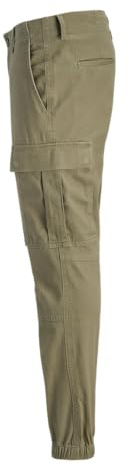 JJ REBEL Pantalones Cargo Jrebmichael Slim Show Noos para Hombre, Noche de Oliva, 31W / 30L