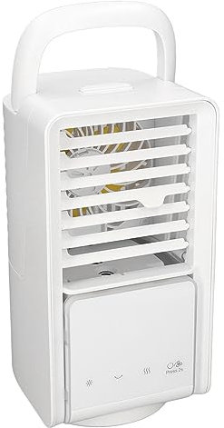 USB Rechargeable Fan Portable Air Cooler Mini Air Conditioner with Left and Right Swivel Head for Fast Cooling Two speed Nano Mist Humidifier for Home and Outdoor Use