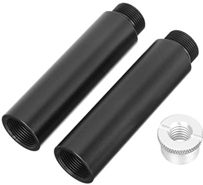 1 Set Mikrofonhalter Ständer Rack Rohre Aluminium mit Clip-Schraube Männlich Praktische Stangen Stützstangenverlängerung für Adapter Montagemutter Mikrofonarmverlängerungen Schreib