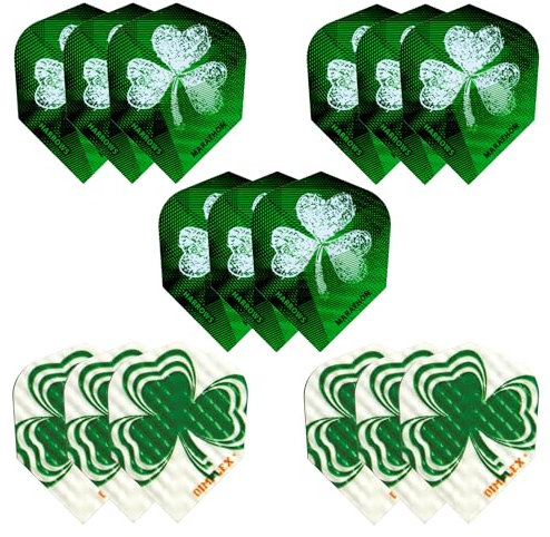 Harrows Ireland Dart Flights | 5 x Sets Dart-Flights (insgesamt 15 Flights), 100-Mikron-Dart-Flights, extra stark, hergestellt in Großbritannien, professionelles Dart-Zubehör