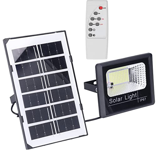 Wifehelper Lampe de Jardin Solaire 100 LED, Projecteur Solaire Extérieur, Lampe de Projecteur étanche, 5 Modes D'éclairage LED, Projecteur pour Cour Paysagère