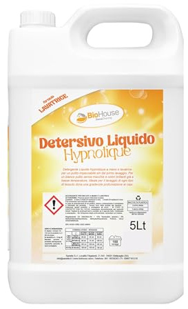 Detersivo Lavatrice Liquido Profumato 5 Litri Detersivo Bucato A Mano e Lavatrice Concentrato 100 Lavaggi Protegge e Cura i Tessuti (Hypnotique)