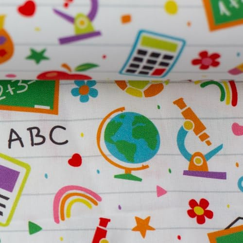 Stoff Einschulung weiß - 12,00 EUR/m - 100% Baumwolle - Zuckertüte für die Einschulung nähen