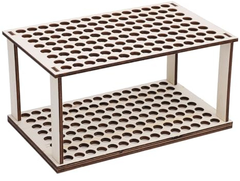 Pennhållare, med Fint Designade Pennöppningar Träpenna Penselhållare Desktop Pen Organizer för Målare, Designers och Andra Proffs (A)