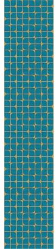 Ambiance Sticker Papier Peint Intissé Pré-encollé Rouleau Wallpaper Rétro Bleu Canard et Jaune Adhésif Décorative - 1 Roulle de H300 x L60 cm