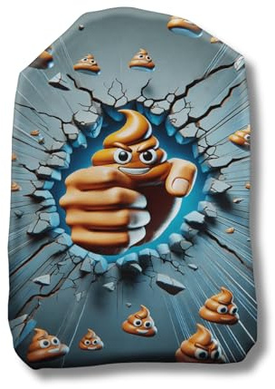 Escaping Poop Stoma Bag Pouch | Funny Ostomy Cover for Colostomy, Ileostomy & Urostomy | Soft & Stretchy for Comfort, Discretion & Style, Blue, Modern