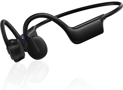 Bone Conduction Headphones, Wireless Bluetooth Open-Ear Sports Headphones with Mic, Type-C Quick Charging Long Battery Life, Upgrade Waterproof Earphones for Running, Walking, Cycling, Workout, Gift