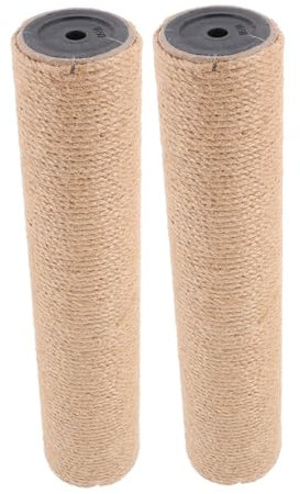 UKCOCO 2piezas Rascador De Sisal para Gatos Repuesto Vertical para Árbol Felino Accesorios DIY para Interiores Fácil Instalación y Ahorro De Espacio
