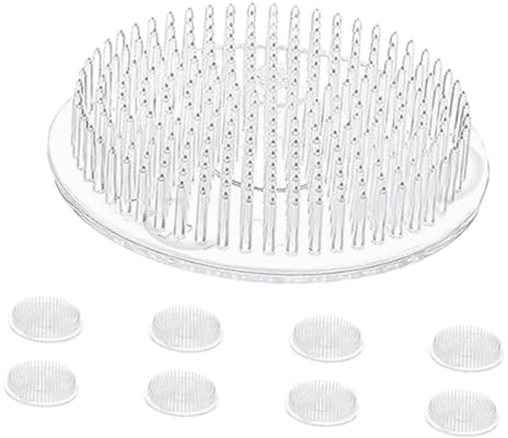 ibasenice 9 Pièces Support pour Fleurs Plastique Transparent avec Ventouse Lot pour Fixation de Vases et Compositions Botaniques Fournitures pour Fleuriste