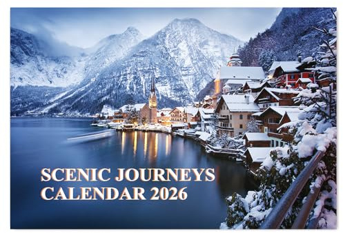 A4 World Travel Calendar 2026 12 Month to View World Wonders Wall Calendar A3 When Open Monthly Scenic Journeys Calendar 2026 Papa Prints
