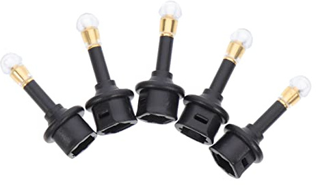 BAZEITFLOW Adattatore Audio Ottico Digitale Da 3,5 Mm, Connettore Femmina a Mini Jack Maschio, Set Da 5 Pezzi, Protezione Sovratensione, Compatibile Per Impianti Audio Domestici e Cuffie