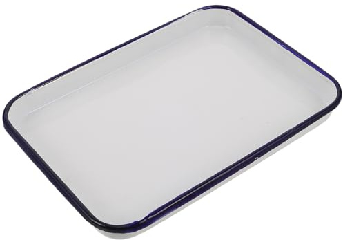 TOPBATHY Plat de Cuisson Revêtu Rectangulaire Résistant Chaleur pour Four Plateau Polyvalent Format Vintage pour Pâtisserie Rôtissage et Service Cuisine