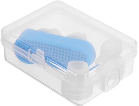 HOOWIFFY Divaricatore Nasale Blu Carbone Antirussamento in Silicone e Abs Attivo, Dispositivo Naso per Migliorare la Respirazione Nasale Durante Sonno