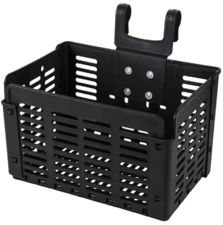 GALPADA Cesta Plegable para Manillar de PP Negra Fácil de Desmontar y Resistente Adecuado para Llevar Libros y Mochilas Escolares para Bicicleta