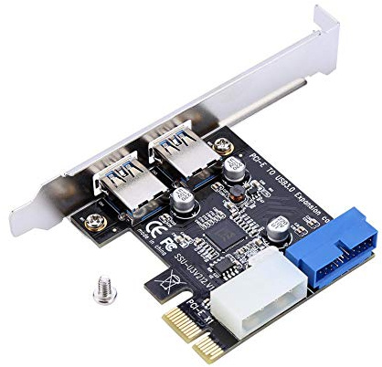 VBESTLIFE PCI-E zu USB 3.0 Erweiterungskartenadapter mit 19PIN Frontschnittstelle,für XP 32/64, 7 32/64, 8, 8.1, 10