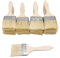 Doublelife 20pcs Low Cost Paint Brushes or Brush with Wooden Handle,2.5 inch Width for Paint,Stain,Varnish, Gesso, Primer, Glue,Light Yellow(brush) + Wood(shank)