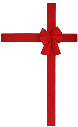 Rote Fertigschleife Haustür, Hauseinweihung, Laden, Dekoschleife Weihnachten, Hauseingang, Eröffnung, Haus und Wohnungsübergabe