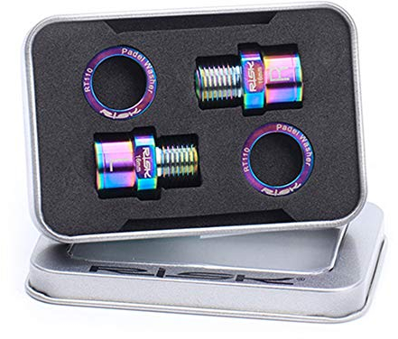 Bike Pedal Extender Titanlegierung Fahrradpedal Spacer Fit Any 9/16 in Gewindepedale Bike SPD MT MTB BMX Rennrad Extended 16/20 mm (4PCS),Rainbow,20mm