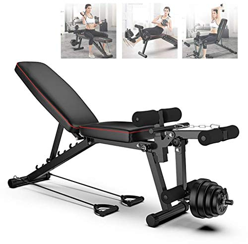 Hantelbank Klappbar Verstellbar Mit Ablage Trainingsbank Multifunktion Flachbank Bankdriicken Fitness Für Ganzkörperübungen Heim-Fitnessstudio