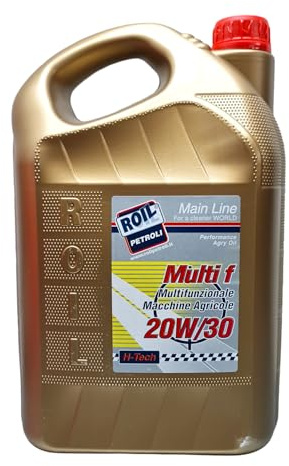 5 Litri di Roil Multi F 20W/30 - Olio Multifunzione per TRATTORI, Macchine AGRICOLE, Attrezzi da Giardinaggio