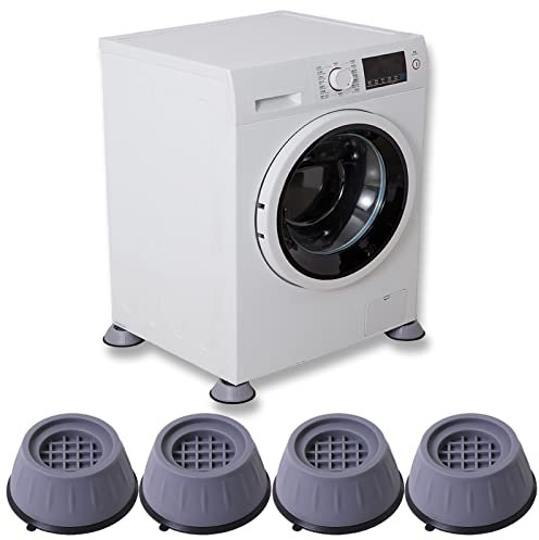 Piedini Antivibrazione Lavatrice, Piedini Antivibrazione Lavatrice Con Ventosa In Gomma，Tappetino antivibrazione Gomma per la Protezione di Lavatrici eProlungando la Vita Utile (4 Pezzi)
