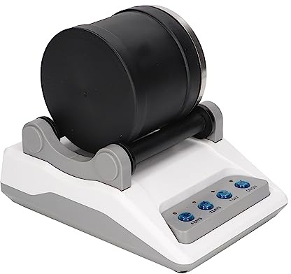 Hilitand Rock Tumbler Kit, DIY mit Grobem Edelstein Polieren Sandkorn Elektrisches Spielzeug 7 Tage Polier-Timer für Erwachsene Kinder Physik-Wissenschafts-Experiment-Set 100-240V(EU Plug)