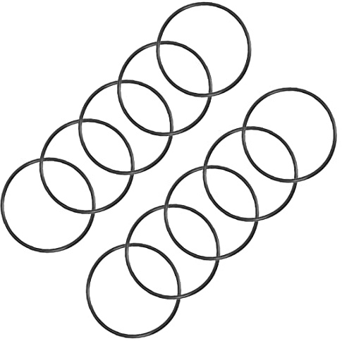 PATIKIL 67mmx63mmx2mm Nitrile Gomma O-ring, 10pz Metrico Meccanico Sigillatura Guarnizioni, Nero