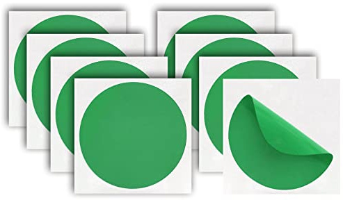 8-pack anti-kollisionsklistermärken för glas vinyl cirkulär fönsterdekal förhindrar stötar av människor och fåglar anti-chock självhäftande för genomskinligt glas (12 cm, grön)