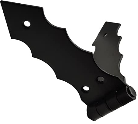 Strap Hinge Decorative Heavy Duty Black Powder Coated Ornamental Size - 4 x 1.38 / 100 x 35mm Pack of 2pcs