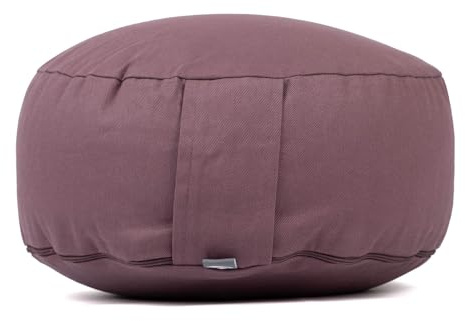 Bodhi Meditationskissen Rondo | ECO Serie | Yogakissen mit Kapokfüllung | Abnehmbarer Bezug aus 100% Bio-Baumwolle | Höhe 20 cm | Sitzkissen mit praktischer Trageschlaufe