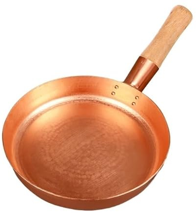 XUTCEKOUYR Bratpfanne, geeignet for Induktions- und Gasherde, 25 cm/28 cm handgefertigte Kupferbratpfanne (Color : 28cm)