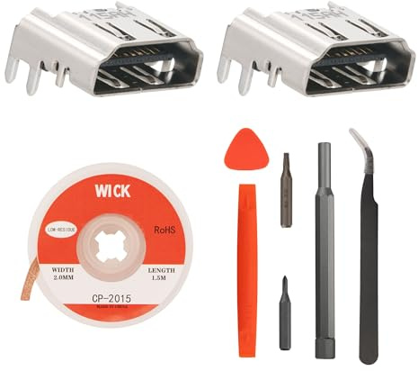 Kit di riparazione per console PS4, presa HDMI per Playstation 4 (non per PS4 Slim/Pro), confezione da 2