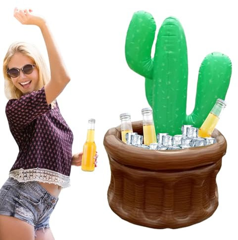 Inflatable Pool Cooler, Cactus Inflatable Cooler | Summer Cactus Ice Bucket Inflatable Cooler - Pool Drink Service Drink Container, For