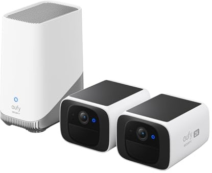 eufy Security Camara de vigilancia Exterior S220 SoloCam 2+1 Pack, resolución 2K, Sistema Solar, energía inagotable, Camara de vigilancia energía Solar, Wi-Fi de 2,4 GHz, sin cuotas mensuales