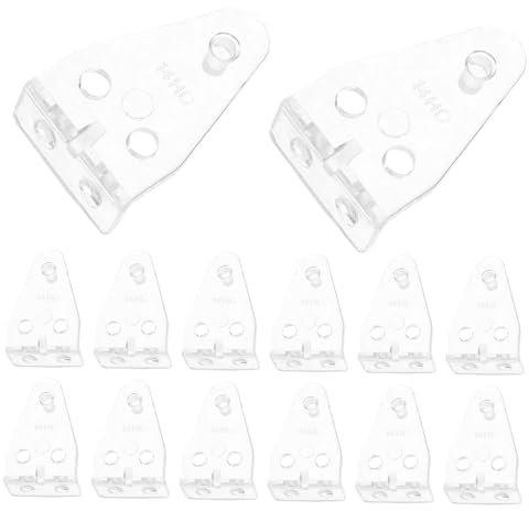 HOLIDYOYO 40pcs Blind Positioning Hook Plastic Hold down Brackets Blinds Bottom Rail Hold Clips