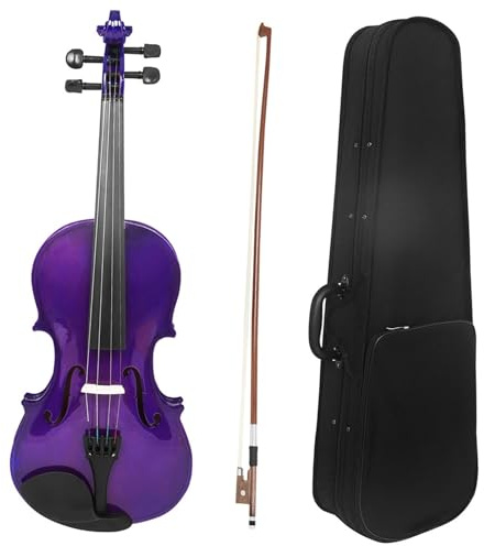 Violine 4/4-Violine Aus Massivem Holz Violette Klangqualität Klar Geeignet Für Anfänger Für Üben