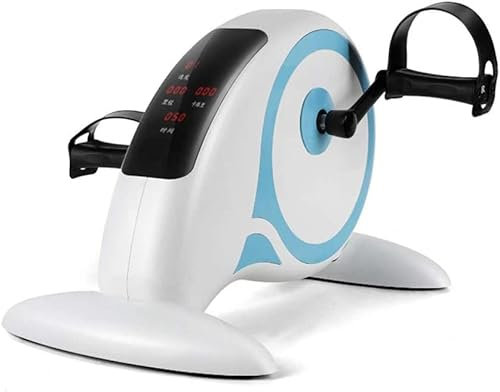 Mini-Heimtrainer, Arm- und Beintrainer, elektrisches Trainingsgerät für obere und untere Gliedmaßen, Beintrainer, Sportpedaltrainer, Blau