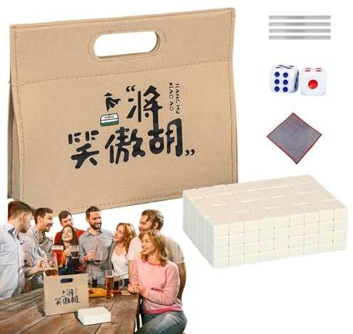 Kakel Set Mahjong Soffbord Mahjong Brädspel Mahjong Familjespel Mahjong Lekset Mahjong Familj Gratis Spel Mahjong Set Bordsdukar Transportväska