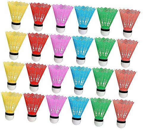 Kisangel 24stücke Leichte Kunststoff-shuttlecocks Für Mädchen Bunte Badminton-bälle Für Sicheres Spiel Und Spaß Im Freien Langlebig Und Einfach Zu Handhaben